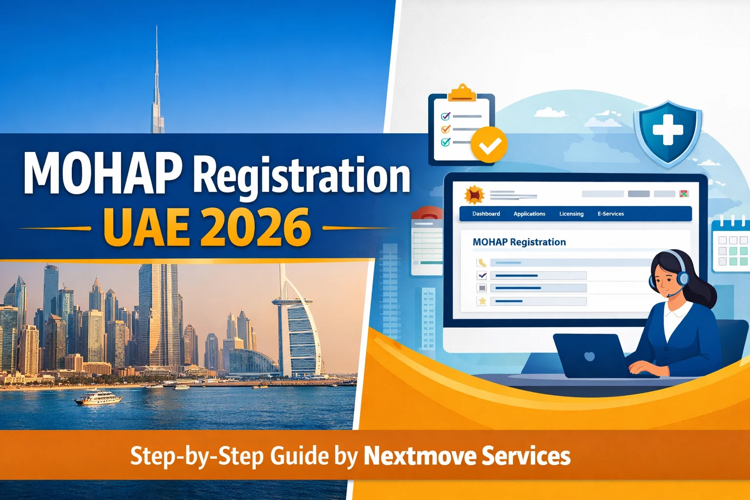 'MOHAP registration UAE 2026 step-by-step guide by Nextmove Services